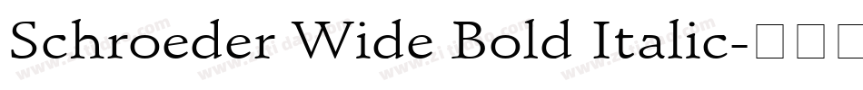 Schroeder Wide Bold Italic字体转换